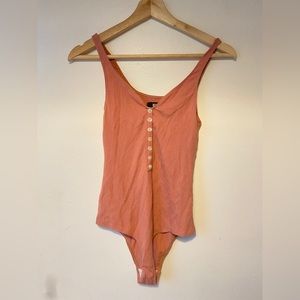 REFORMATION tank bodysuit with button detail.  Size XS